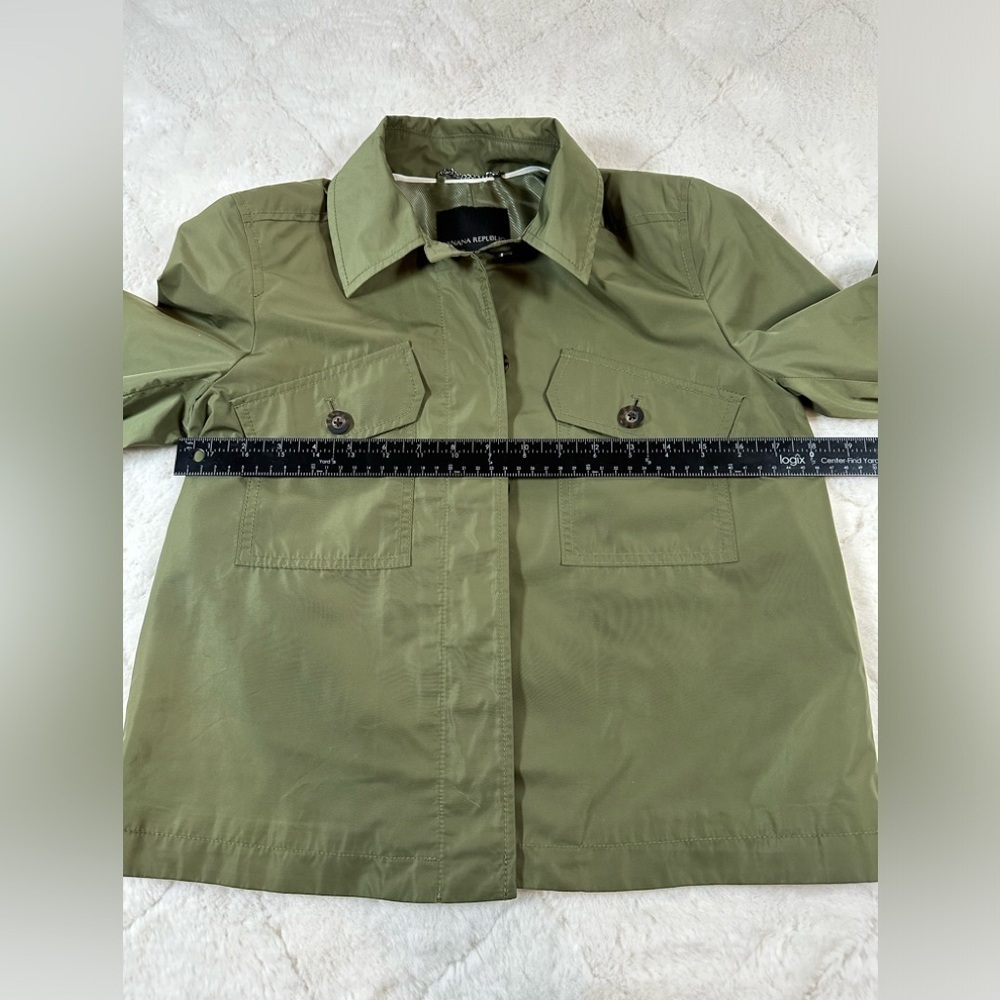 Banana Republic Women’s xs extra small polyester utility button jacket pockets - Picture 3 of 8